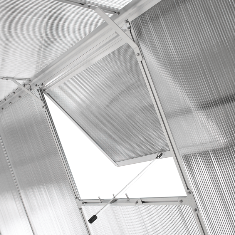 Kasvihuone puutarhaan Apulia Hopea 315 cm - Hopea/Läpinäkyvä - Piha & ulkoaltaat - Viljely & puutarhanhoito - Kasvihuone - Vapaasti seisova kasvihuone