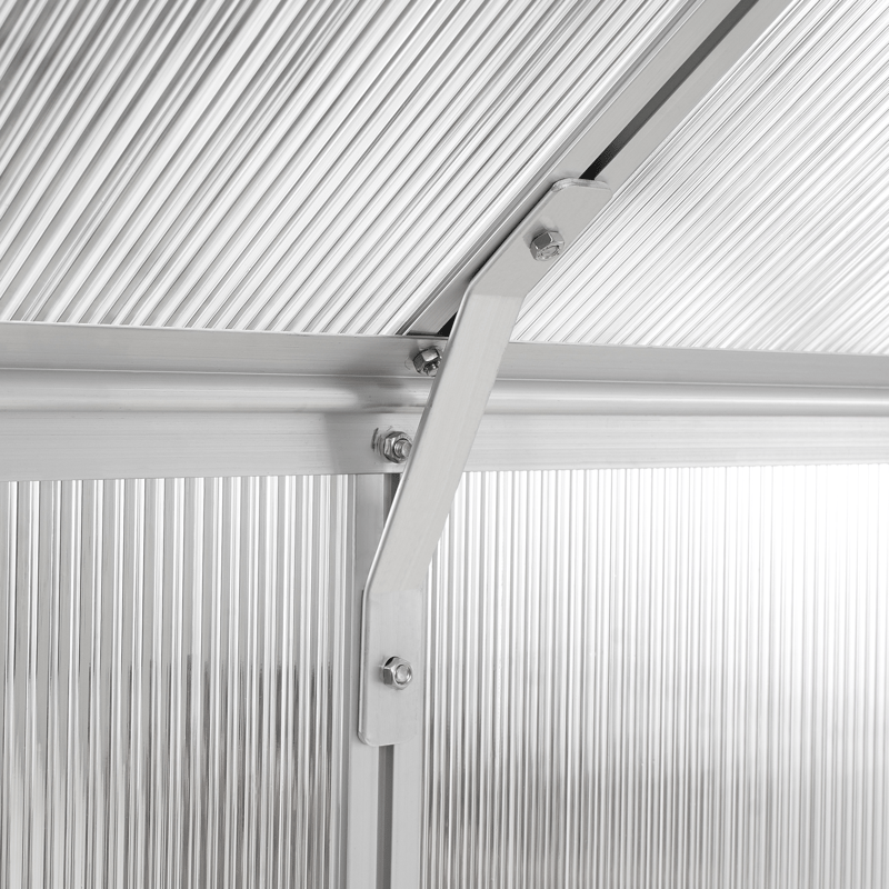 Kasvihuone puutarhaan Apulia Hopea 315 cm - Hopea/Läpinäkyvä - Piha & ulkoaltaat - Viljely & puutarhanhoito - Kasvihuone - Vapaasti seisova kasvihuone