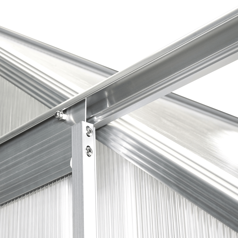 Kasvihuone puutarhaan Apulia Hopea 190 cm - Hopea/Läpinäkyvä - Piha & ulkoaltaat - Viljely & puutarhanhoito - Kasvihuone - Vapaasti seisova kasvihuone