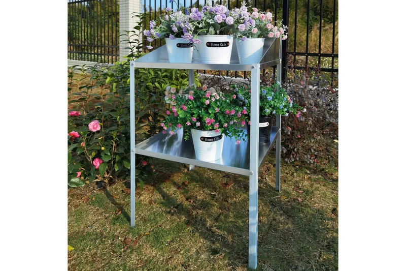 Kasvihuonehylly 56x56x92 cm - Hopea - Piha & ulkoaltaat - Viljely & puutarhanhoito - Kasvihuone - Kasvihuoneen hyllyt