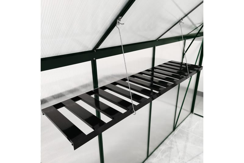 Seinäkiinnitteinen Hylly 126x30,5x3 cm - Musta - Piha & ulkoaltaat - Viljely & puutarhanhoito - Kasvihuone - Kasvihuoneen hyllyt