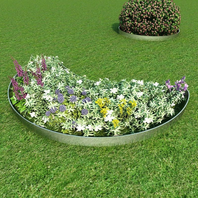 Nurmikkoaidat 5 kpl Galvanoitu teräs 100x20cm - Hopea - Piha & ulkoaltaat - Viljely & puutarhanhoito - Kasvihuone
 - Kasvihuonetarvikkeet