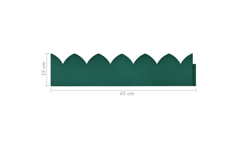 Nurmikon reunanauha 10 kpl 65x15 cm PP - Vihreä - Kukkapenkin reunanauha - Kasvihuonetarvikkeet