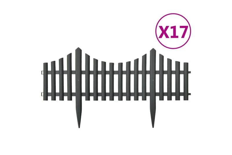 Nurmikonreunukset 17 kpl antrasiitti 10 m PP - Piha & ulkoaltaat - Viljely & puutarhanhoito - Kasvihuone
 - Kasvihuonetarvikkeet