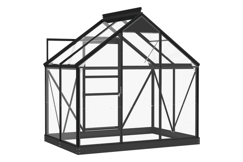 Lasikasvihuone antrasiitti 155x103x191 cm alumiini - Piha & ulkoaltaat - Viljely & puutarhanhoito - Kasvihuone
 - Vapaasti seisova kasvihuone