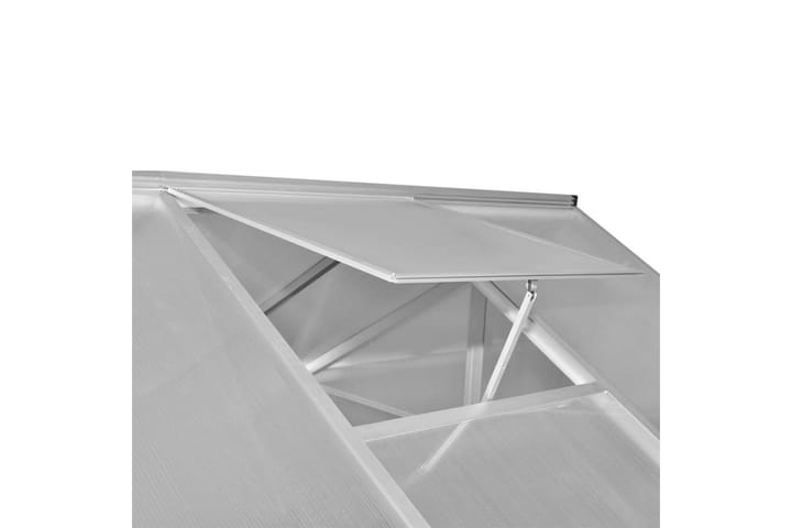 Vahvistettu alumiininen kasvihuone pohjarungolla 6,05m² - Läpinäkyvä - Vapaasti seisova kasvihuone - Kasvihuone
