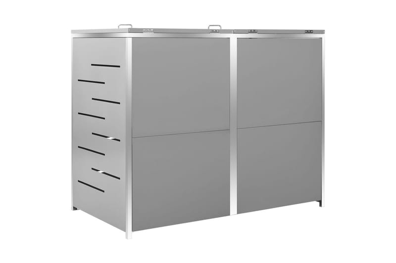 Kahden roska-astian vaja 138x77,5x115,5 cm ruostumaton teräs - Harmaa - Piha & ulkoaltaat - Viljely & puutarhanhoito - Kompostori - Lämpökompostori & kompostiastia