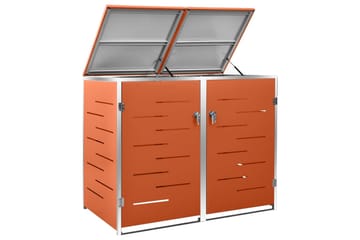 Kahden roska-astian vaja 138x77,5x115,5 cm ruostumaton teräs - Oranssi - Piha & ulkoaltaat - Viljely & puutarhanhoito - Kompostori - Lämpökompostori & kompostiastia