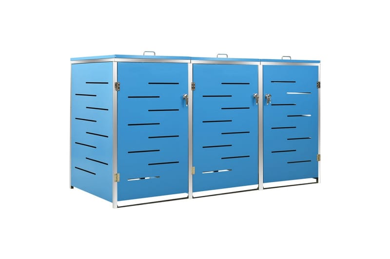 Kolmen roska-astian vaja 207x77,5x115 cm ruostumaton teräs - Sininen - Piha & ulkoaltaat - Viljely & puutarhanhoito - Kompostori - Lämpökompostori & kompostiastia