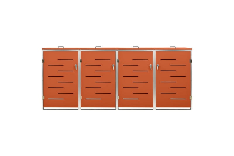 Neljän roska-astian vaja 276,5x77,5x115,5 cm - Oranssi - Piha & ulkoaltaat - Viljely & puutarhanhoito - Kompostori - Lämpökompostori & kompostiastia