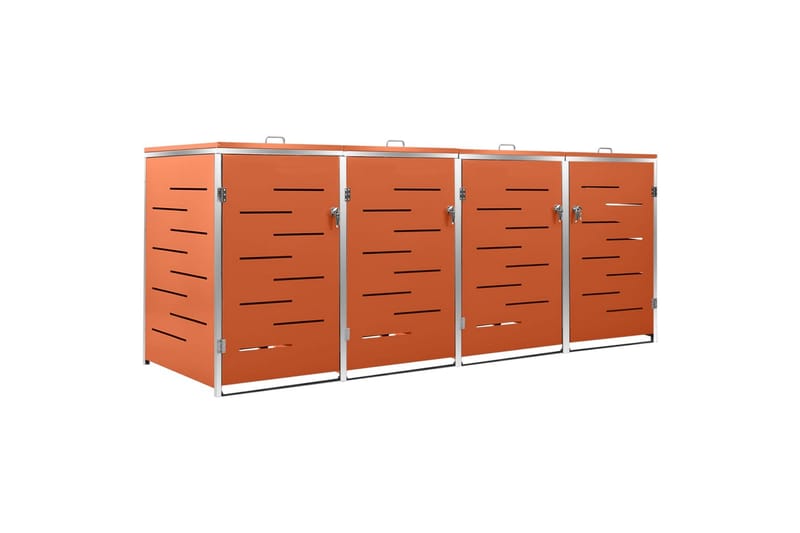 Neljän roska-astian vaja 276,5x77,5x115,5 cm - Oranssi - Piha & ulkoaltaat - Viljely & puutarhanhoito - Kompostori - Lämpökompostori & kompostiastia