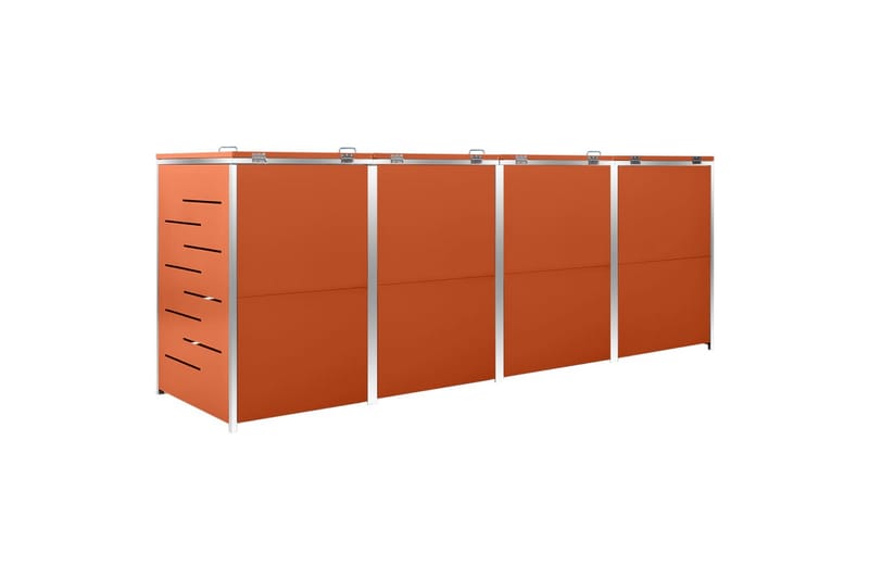 Neljän roska-astian vaja 276,5x77,5x115,5 cm - Oranssi - Piha & ulkoaltaat - Viljely & puutarhanhoito - Kompostori - Lämpökompostori & kompostiastia