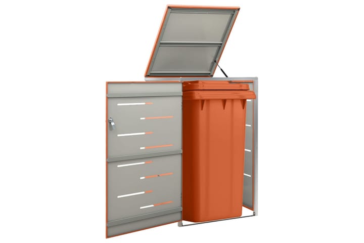 Yhden roska-astian vaja 69x77,5x115 cm ruostumaton teräs - Oranssi - Lämpökompostori & kompostiastia