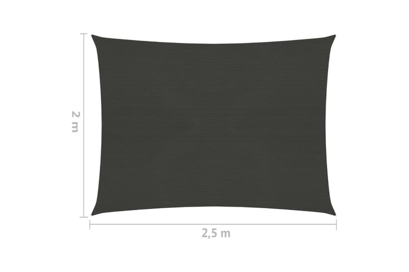 Aurinkopurje 160 g/m² antrasiitti 2x2,5 m HDPE - Antrasiitti - Puutarhakalusteet - Aurinkosuoja - Aurinkopurje
