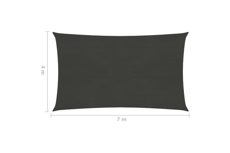 Aurinkopurje 160 g/m² antrasiitti 4x7 m HDPE - Puutarhakalusteet - Aurinkosuoja - Aurinkopurje