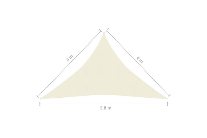 Aurinkopurje 160 g/m² kerma 4x4x5,8 m HDPE - Kerma - Puutarhakalusteet - Aurinkosuoja - Aurinkopurje