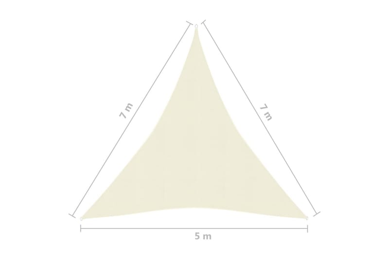 Aurinkopurje 160 g/m² kerma 5x7x7 m HDPE - Kerma - Puutarhakalusteet - Aurinkosuoja - Aurinkopurje