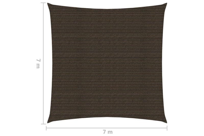 Aurinkopurje 160 g/m² ruskea 7x7 m HDPE - Puutarhakalusteet - Aurinkosuoja - Aurinkopurje