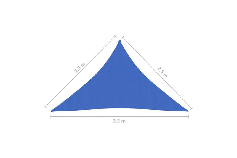 Aurinkopurje 160 g/m² sininen 2,5x2,5x3,5 m HDPE - Sininen - Puutarhakalusteet - Aurinkosuoja - Aurinkopurje