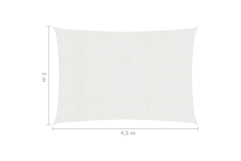 Aurinkopurje 160 g/m² valkoinen 2x4,5 m HDPE - Puutarhakalusteet - Aurinkosuoja - Aurinkopurje