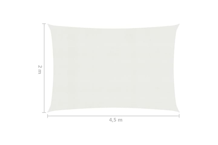 Aurinkopurje 160 g/m² valkoinen 2x4,5 m HDPE - Aurinkopurje