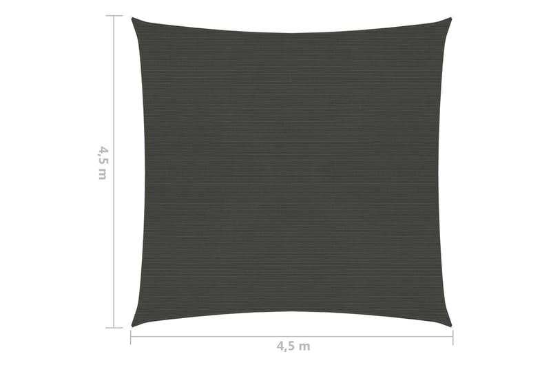Aurinkopurje 160 g/mÂ² antrasiitti 4,5x4,5 m HDPE - Antrasiitti - Puutarhakalusteet - Aurinkosuoja - Aurinkopurje