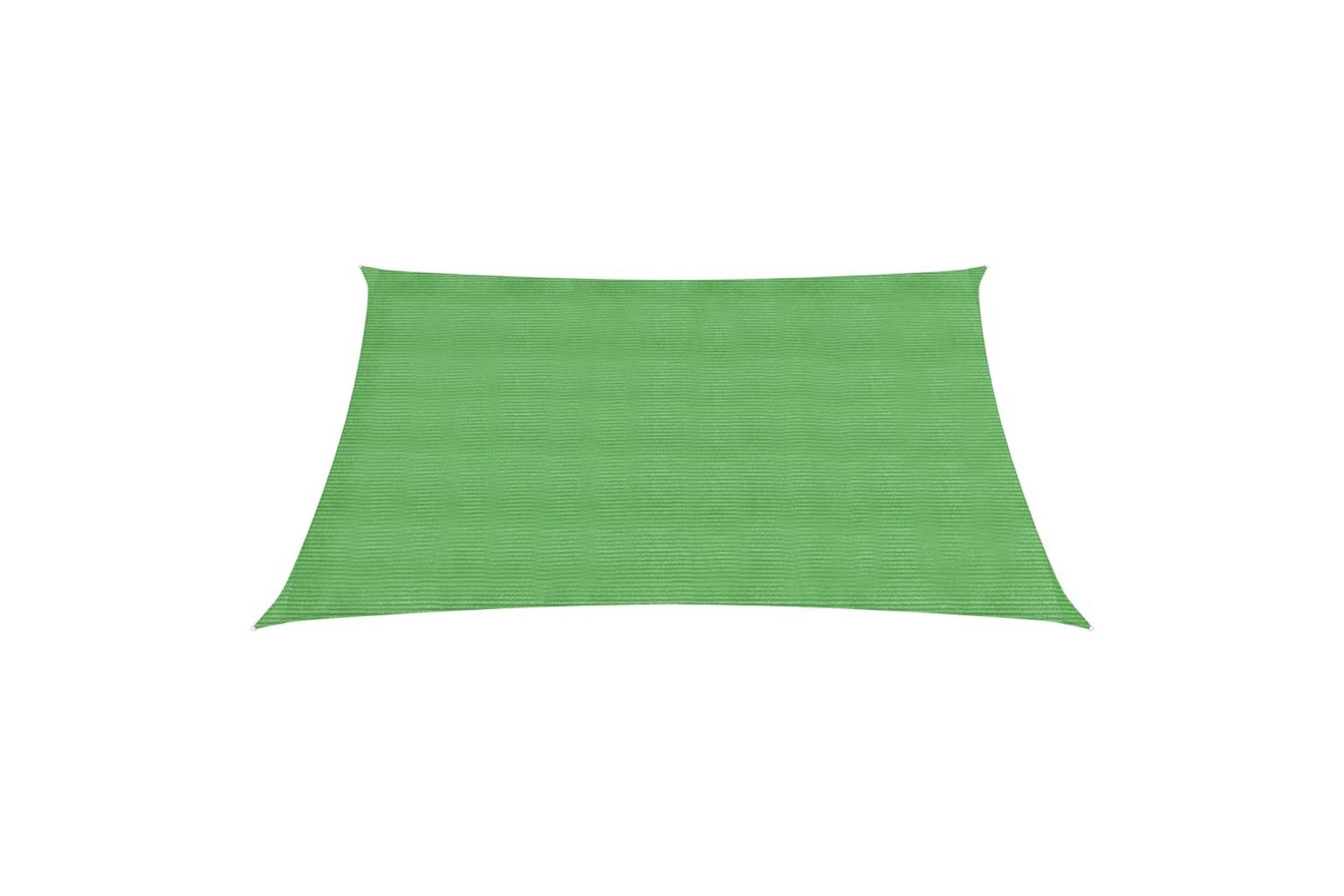 Aurinkopurje 160 g/mÂ² vaaleanvihreä 4x4 m HDPE - Vihreä - Puutarhakalusteet - Aurinkosuoja - Aurinkopurje