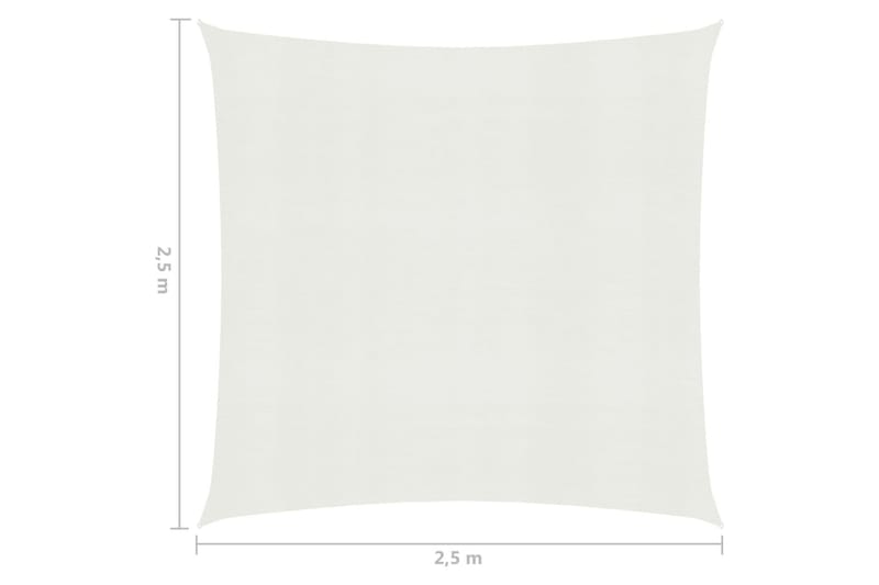 Aurinkopurje 160 g/mÂ² valkoinen 2,5x2,5 m HDPE - Valkoinen - Puutarhakalusteet - Aurinkosuoja - Aurinkopurje