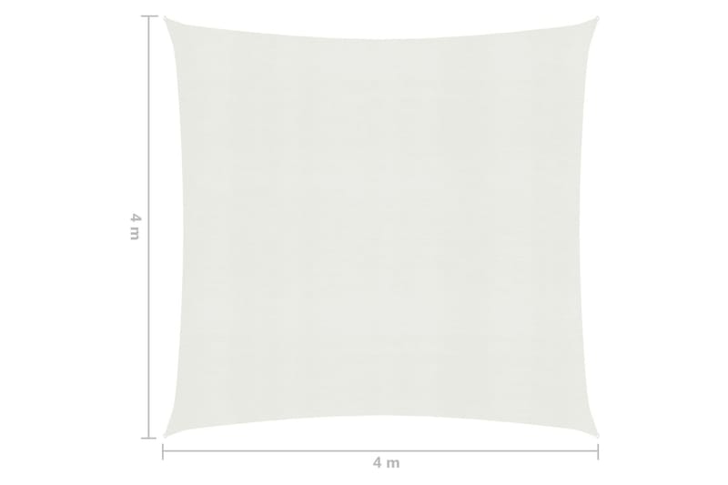 Aurinkopurje 160 g/mÂ² valkoinen 4x4 m HDPE - Valkoinen - Puutarhakalusteet - Aurinkosuoja - Aurinkopurje
