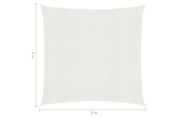 Aurinkopurje 160 g/mÂ² valkoinen 6x6 m HDPE - Valkoinen - Puutarhakalusteet - Aurinkosuoja - Aurinkopurje