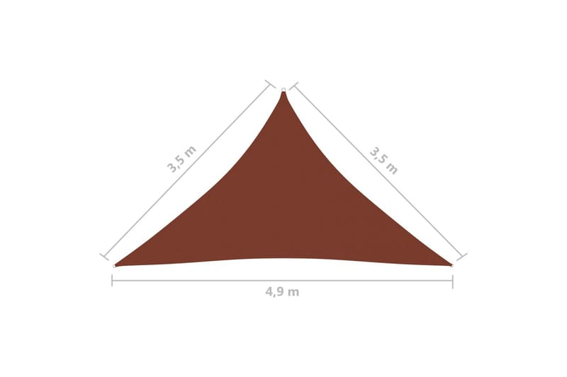 Aurinkopurje Oxford-kangas kolmio 3,5x3,5x4,9 m terrakotta - Puutarhakalusteet - Aurinkosuoja - Aurinkopurje
