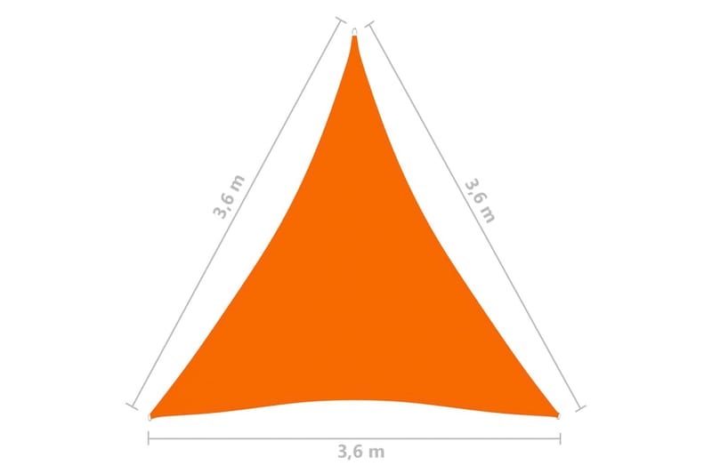 Aurinkopurje Oxford-kangas kolmio 3,6x3,6x3,6 m oranssi - Oranssi - Puutarhakalusteet - Aurinkosuoja - Aurinkopurje