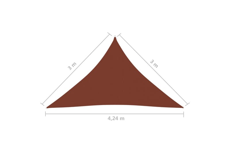 Aurinkopurje Oxford-kangas kolmio 3x3x4,24 m terrakotta - Puutarhakalusteet - Aurinkosuoja - Aurinkopurje