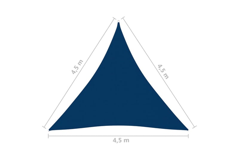 Aurinkopurje Oxford-kangas kolmio 4,5x4,5x4,5 m sininen - Sininen - Puutarhakalusteet - Aurinkosuoja - Aurinkopurje