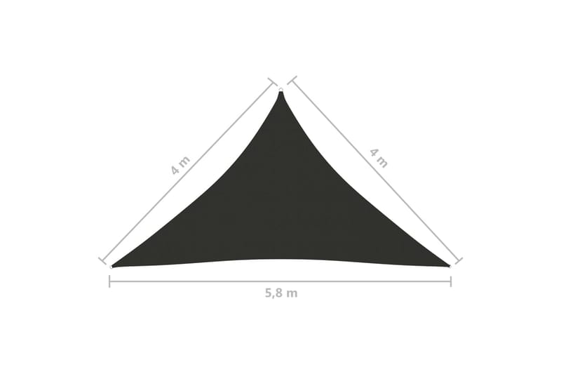 Aurinkopurje Oxford-kangas kolmio 4x4x5,8 m antrasiitti - Antrasiitti - Puutarhakalusteet - Aurinkosuoja - Aurinkopurje