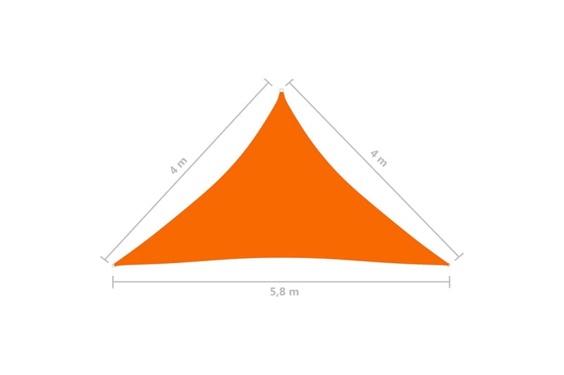 Aurinkopurje Oxford-kangas kolmio 4x4x5,8 m oranssi - Oranssi - Puutarhakalusteet - Aurinkosuoja - Aurinkopurje