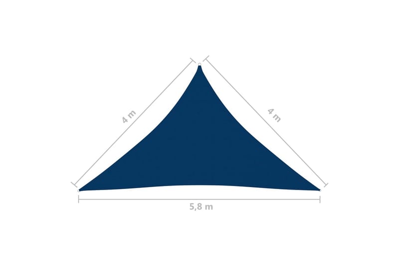 Aurinkopurje Oxford-kangas kolmio 4x4x5,8 m sininen - Sininen - Puutarhakalusteet - Aurinkosuoja - Aurinkopurje