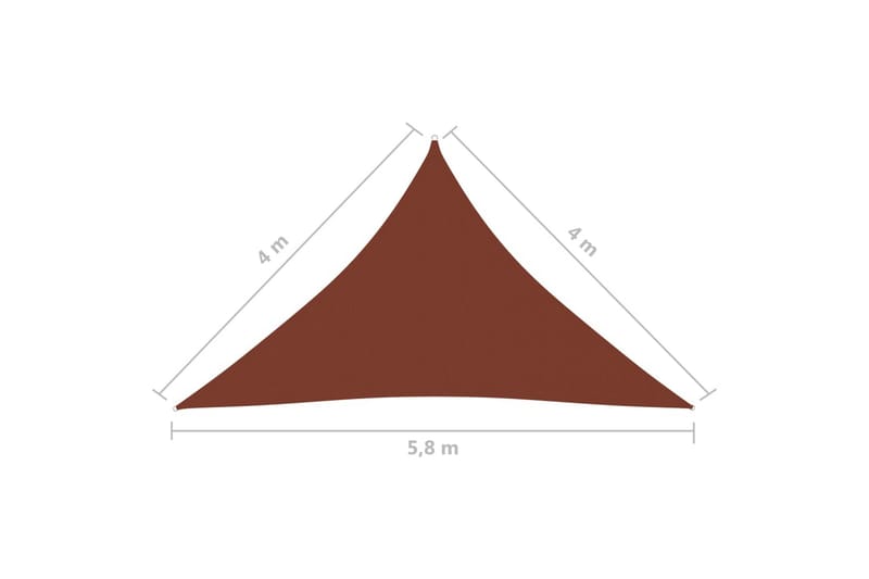 Aurinkopurje Oxford-kangas kolmio 4x4x5,8 m terrakotta - Puutarhakalusteet - Aurinkosuoja - Aurinkopurje