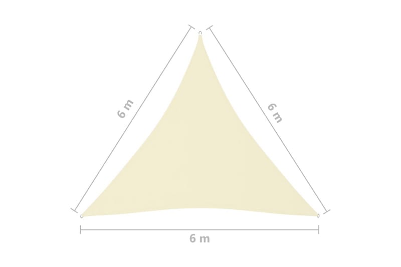 Aurinkopurje Oxford-kangas kolmio 6x6x6 m kerma - Puutarhakalusteet - Aurinkosuoja - Aurinkopurje