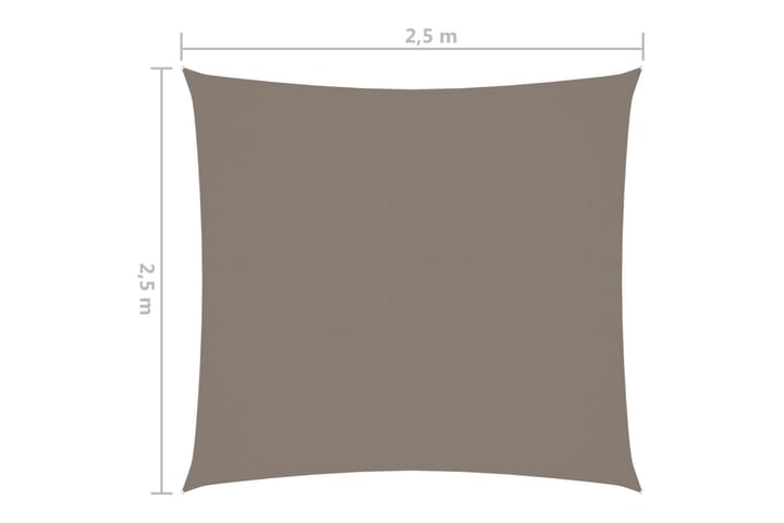 Aurinkopurje Oxford-kangas neliö 2,5x2,5 m harmaanruskea - Taupe - Aurinkopurje