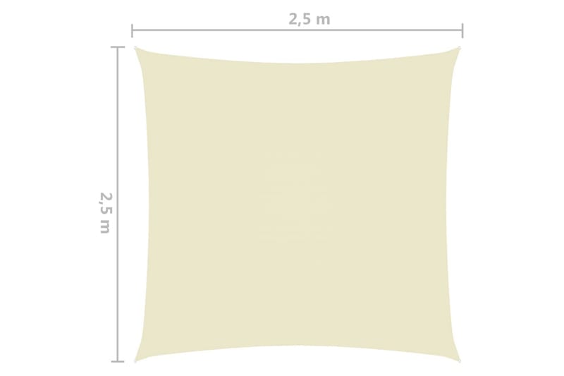 Aurinkopurje Oxford-kangas neliö 2,5x2,5 m kerma - Puutarhakalusteet - Aurinkosuoja - Aurinkopurje