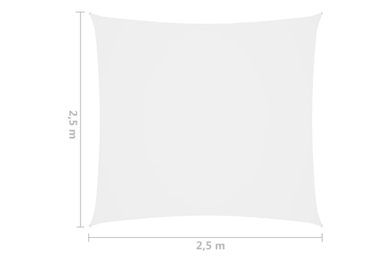 Aurinkopurje Oxford-kangas neliö 2,5x2,5 m valkoinen - Puutarhakalusteet - Aurinkosuoja - Aurinkopurje