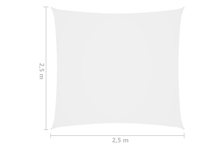 Aurinkopurje Oxford-kangas neliö 2,5x2,5 m valkoinen - Aurinkopurje