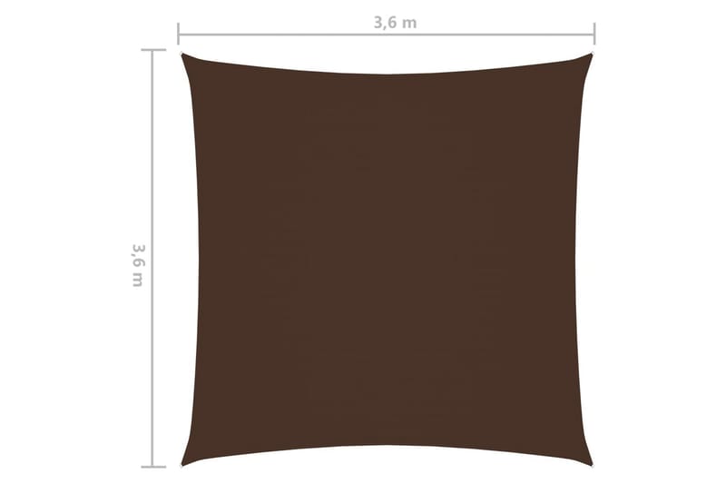 Aurinkopurje Oxford-kangas neliö 3,6x3,6 m ruskea - Ruskea - Puutarhakalusteet - Aurinkosuoja - Aurinkopurje