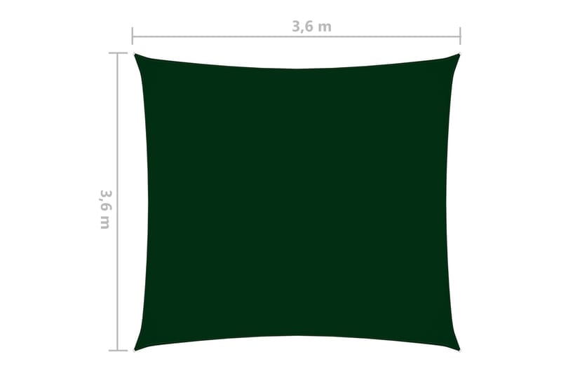 Aurinkopurje Oxford-kangas neliö 3,6x3,6 m tummanvihreä - Vihreä - Aurinkopurje