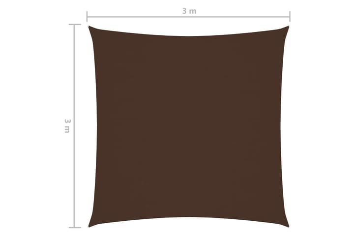 Aurinkopurje Oxford-kangas neliö 3x3 m ruskea - Ruskea - Aurinkopurje