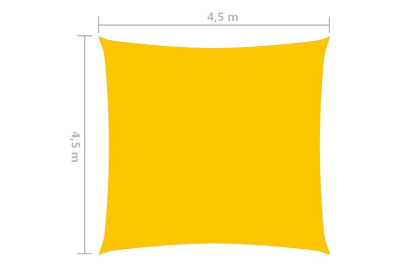 Aurinkopurje Oxford-kangas neliö 4,5x4,5 m keltainen - Keltainen - Puutarhakalusteet - Aurinkosuoja - Aurinkopurje