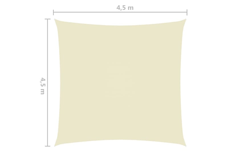 Aurinkopurje Oxford-kangas neliö 4,5x4,5 m kerma - Puutarhakalusteet - Aurinkosuoja - Aurinkopurje