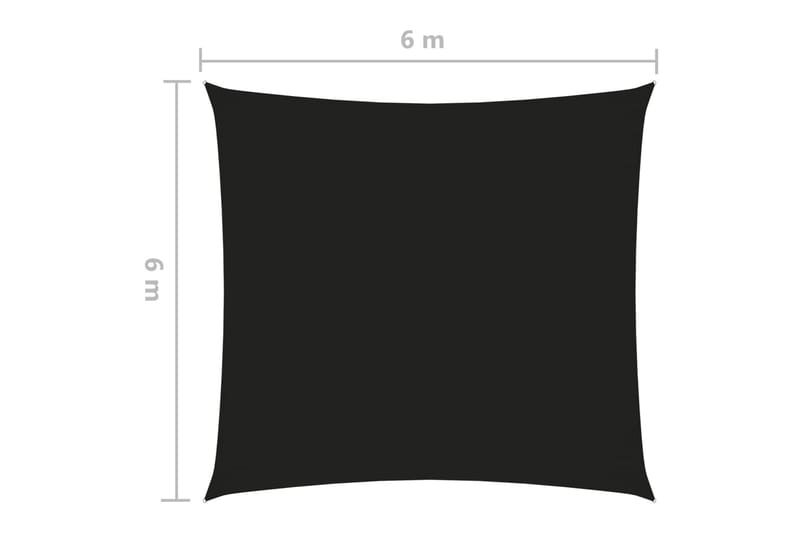 Aurinkopurje Oxford-kangas neliö 6x6 m musta - Musta - Aurinkopurje