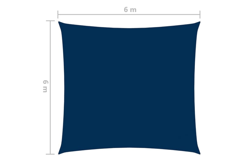 Aurinkopurje Oxford-kangas neliö 6x6 m sininen - Sininen - Puutarhakalusteet - Aurinkosuoja - Aurinkopurje